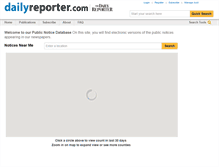 Tablet Screenshot of foreclosures.dailyreporter.com